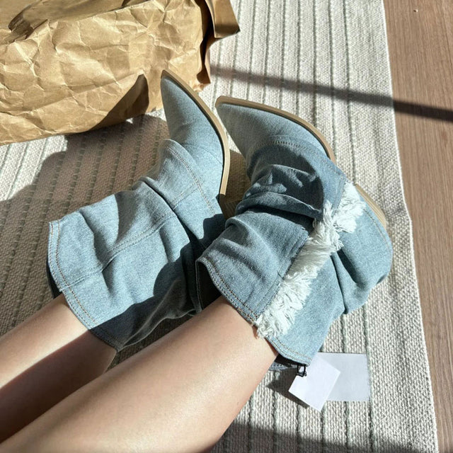 Drune | Stylische Stiefel aus Denim