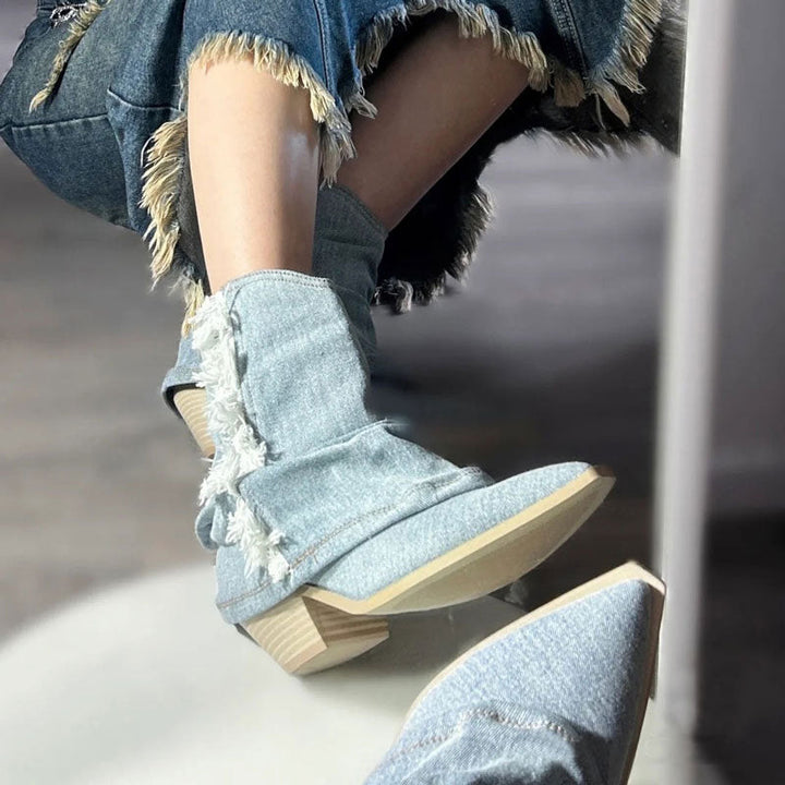 Drune | Stylische Stiefel aus Denim