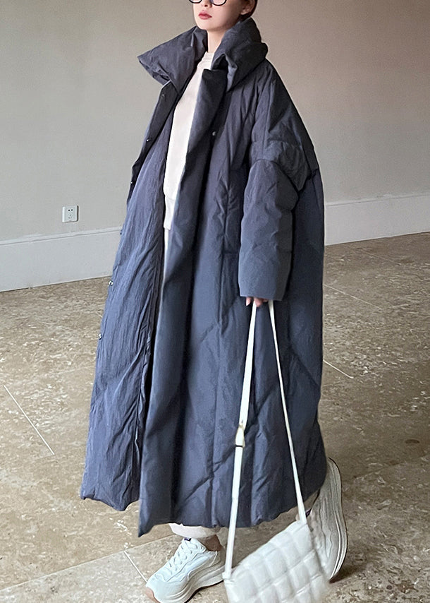 Drune | Größe Schwarze Knopf Taschen Patchwork Baumwollgefüllte Mäntel Winter