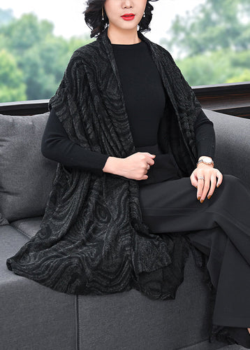 Drune | Größe Original Cape Stil Asymmetrische Wolle Mäntel