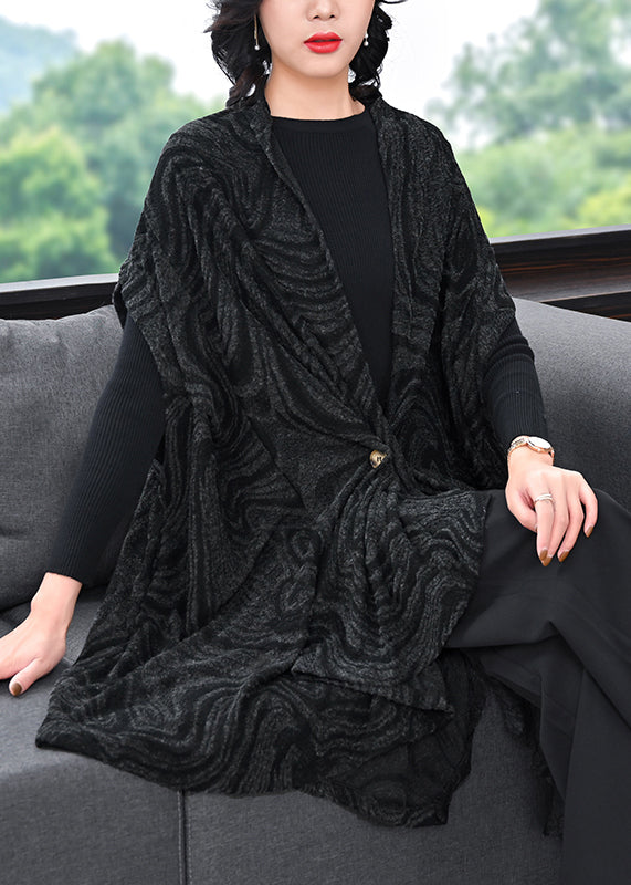 Drune | Größe Original Cape Stil Asymmetrische Wolle Mäntel
