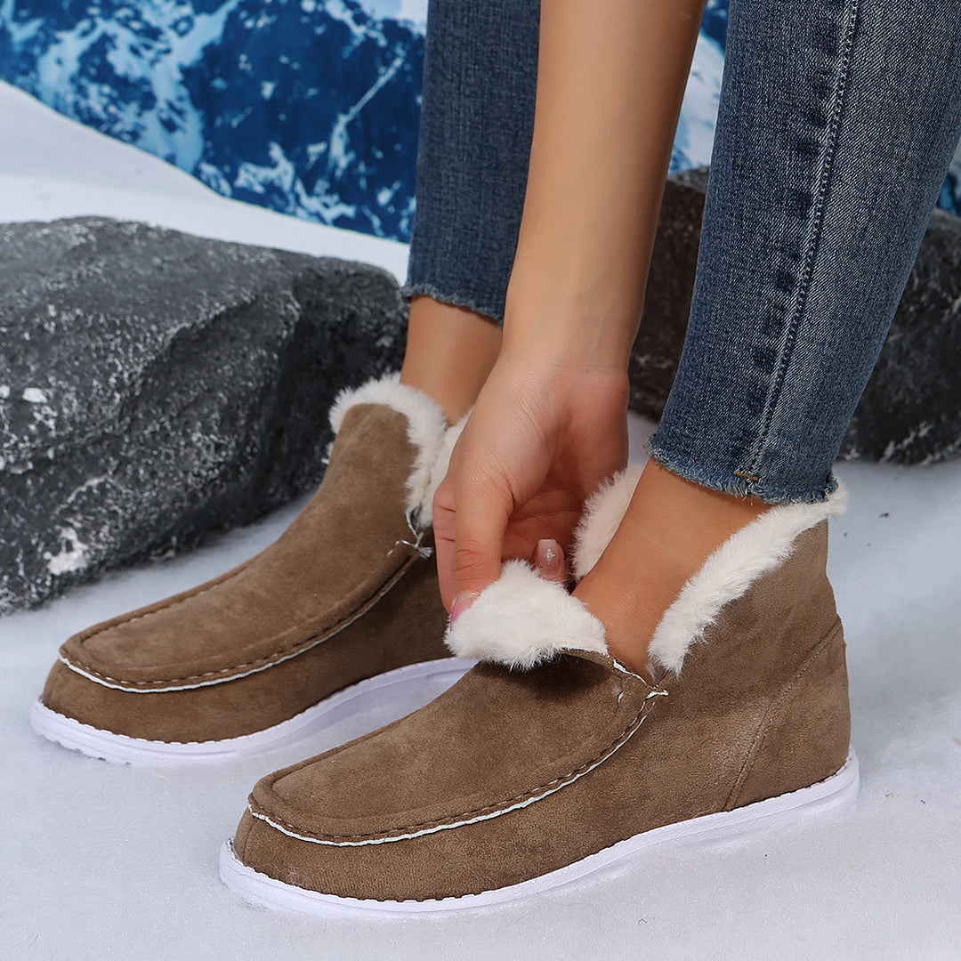 Drune | Plüsch-Fell kurze Stiefel für Damen – Gemütlicher & stylischer Komfort