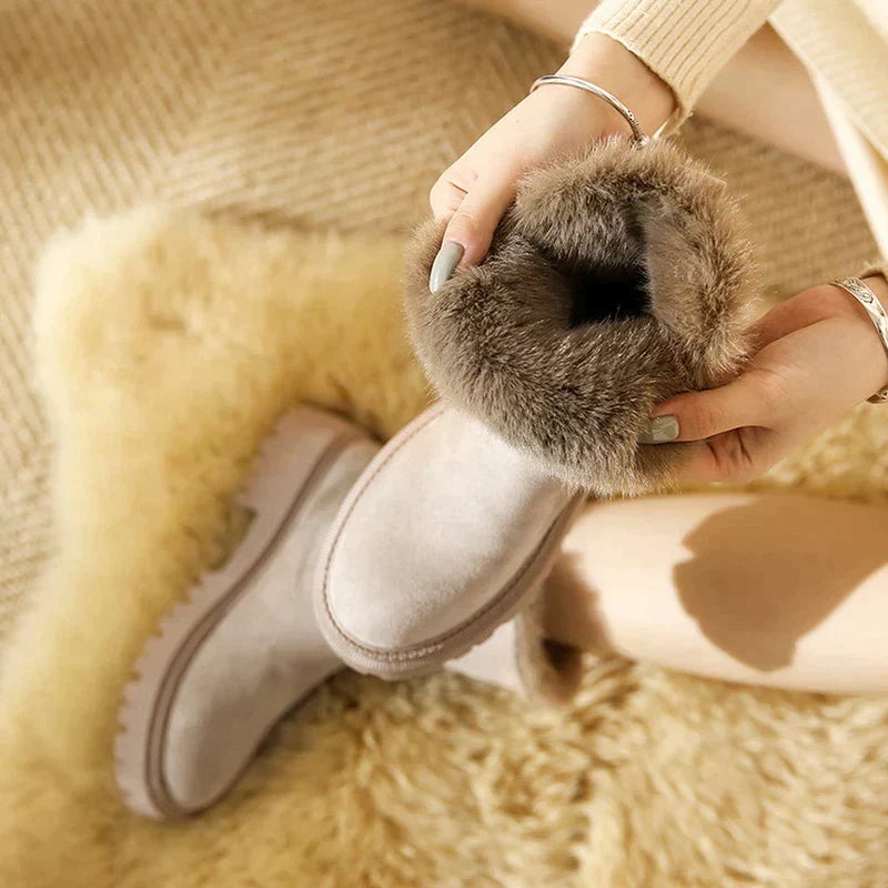 Drune | Plüsch Plattform Schneestiefel für Frauen – Stilvoll & Gemütlich für den Winter