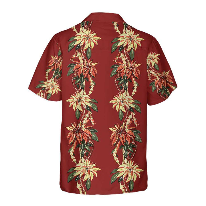 Drune | Weihnachts-Poinsettia-Hawaiianshirt, Vintage-Weihnachtshemd, Beste Weihnachtsgeschenkideen