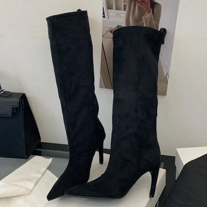 Drune | Spitz zulaufende Kniehohe Stiefel für Damen – Schick & Stilvoll
