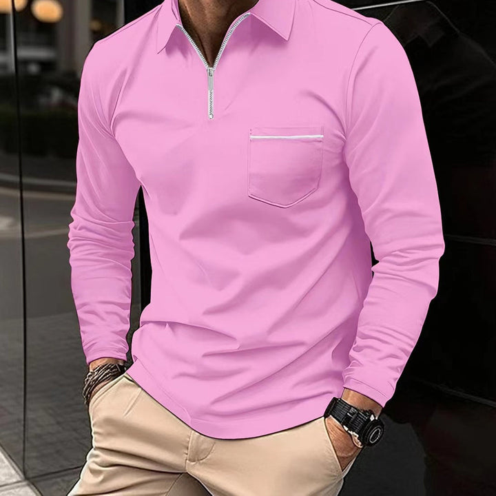 Drune | Poloshirt für Männer, Reißverschluss - Atmungsaktiv