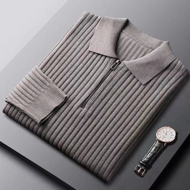 Drune | Polo Sweatshirt für Herren, Reißverschluss - Winter