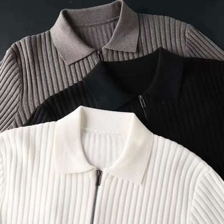 Drune | Polo Sweatshirt für Herren, Reißverschluss - Winter
