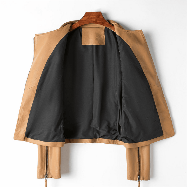 Drune | Premium Leder Langarm Enges Jacke