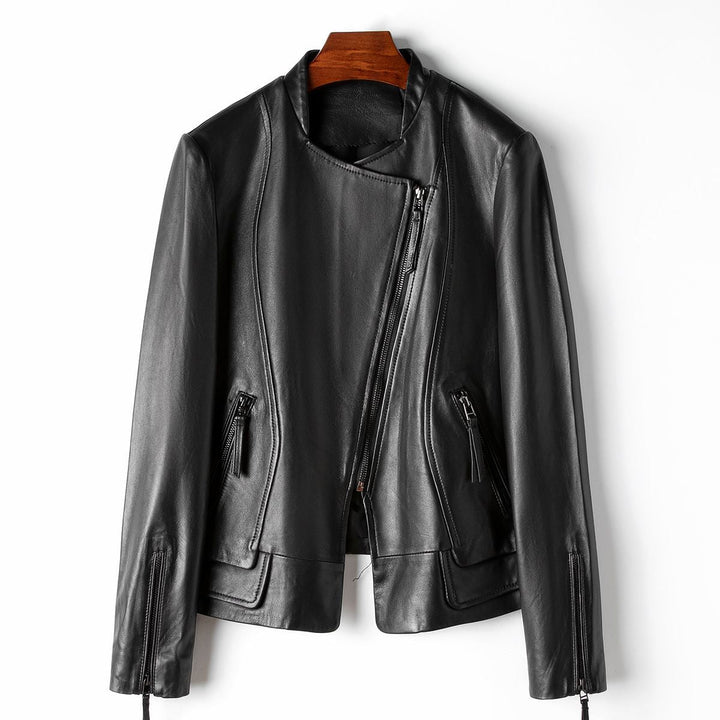 Drune | Premium Leder Langarm Enges Jacke