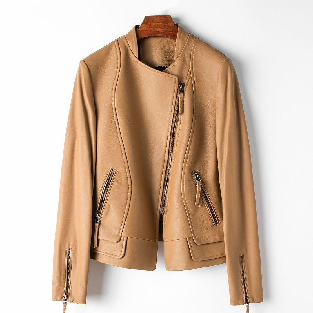 Drune | Premium Leder Langarm Enges Jacke