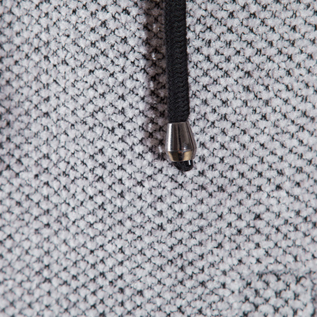 Drune | Kapuzenpullover Strickstoff Reißverschluss Weiche Fütterung Verstellbare Kapuze