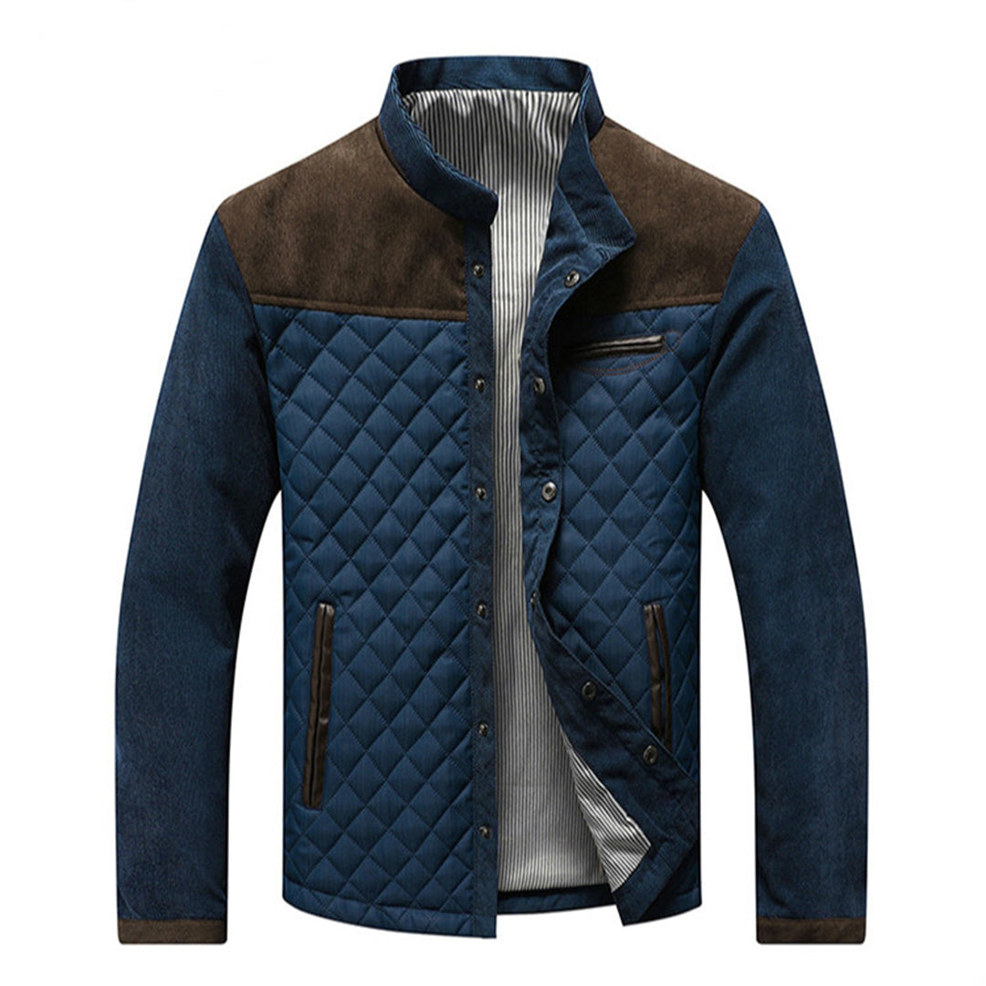 Drune | Herren gesteppte Jacke - Stehkragen & Reißverschluss vorne
