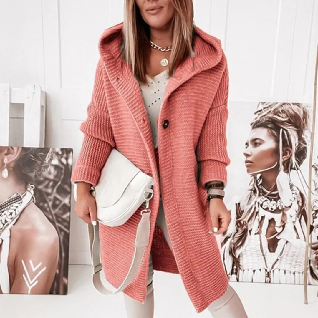 Drune | Strickjacke mit Kapuze Acryl Elegantes und Warmes Design