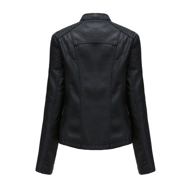 Drune | Lederjacke - Biker-Stil & Asymmetrischer Reißverschluss mit Breitem Revers
