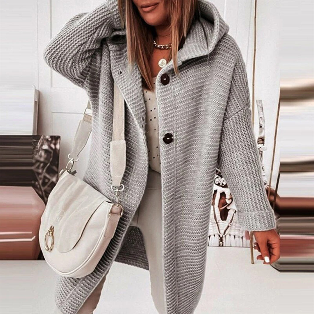 Drune | Strickjacke mit Kapuze Acryl Elegantes und Warmes Design