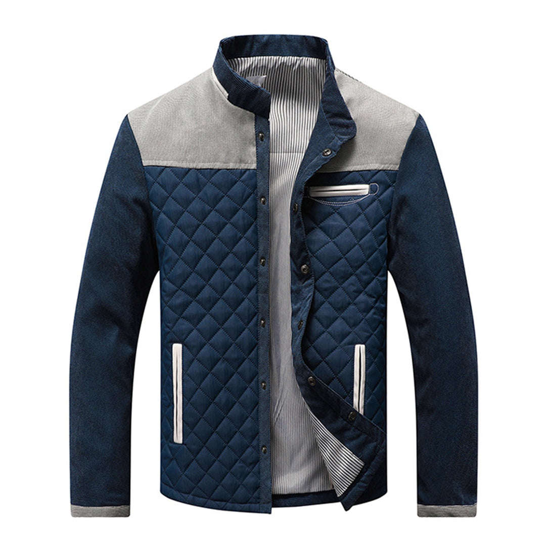 Drune | Herren gesteppte Jacke - Stehkragen & Reißverschluss vorne