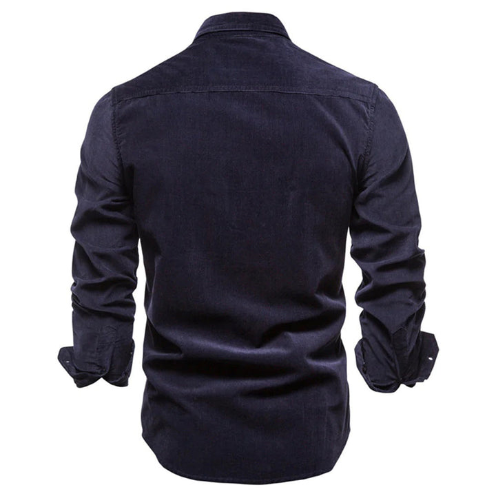 Drune | Bequeme Baumwolle Slim Fit Langarm Mit Brusttaschen