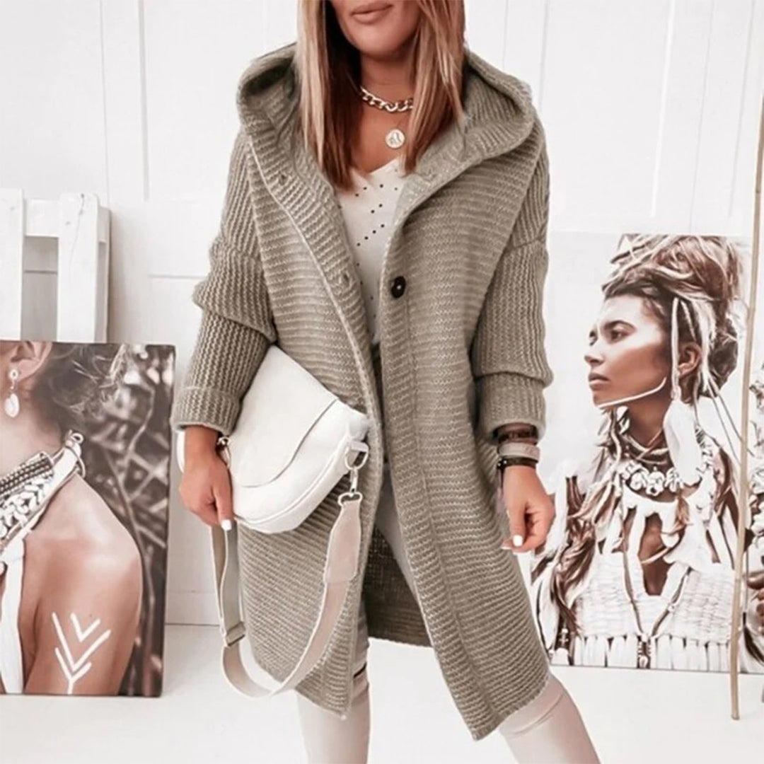 Drune | Strickjacke mit Kapuze Acryl Elegantes und Warmes Design