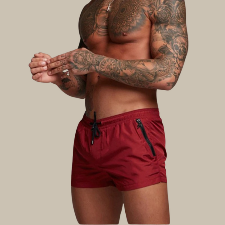 Drune | Badeshorts Schnell trocknende kurze Shorts mit Stretch für Herren