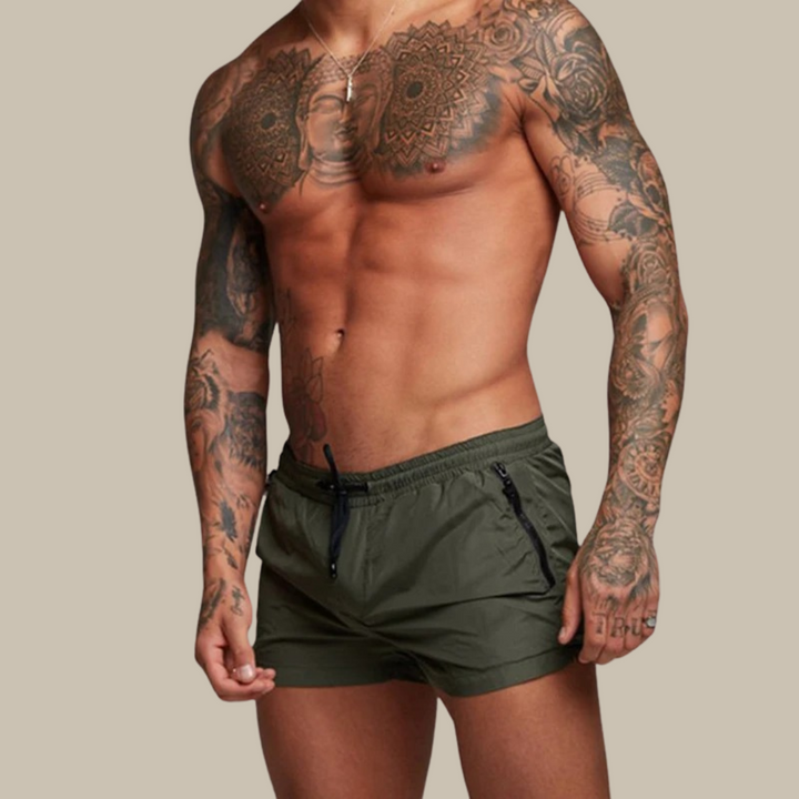 Drune | Badeshorts Schnell trocknende kurze Shorts mit Stretch für Herren