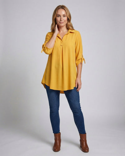 Damen Asymmetrische Chiffontunika