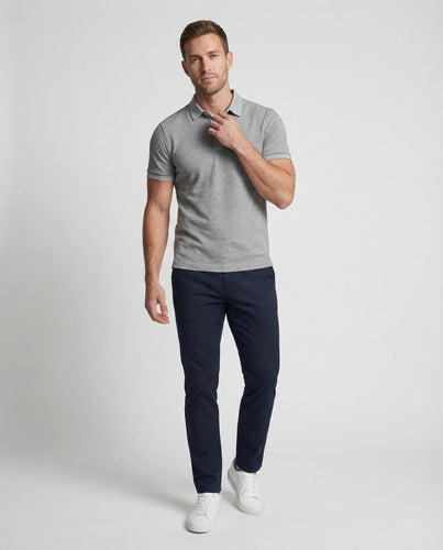 Herren Polo mit Kontrastkragen Kurzarm Shirt