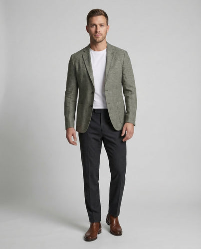 Herren City Sakko Leinenmix