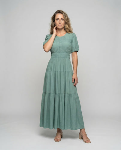 Damen Maxikleid Ethno Print