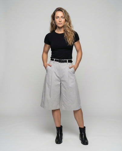 Damen Bermuda-Culotte Leichter Twill