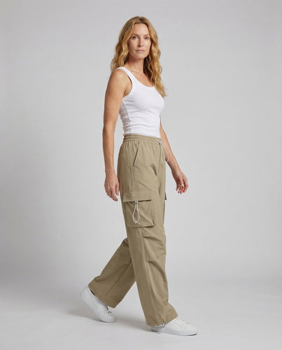 Damen Workwear-Cargohose Kordeltaille