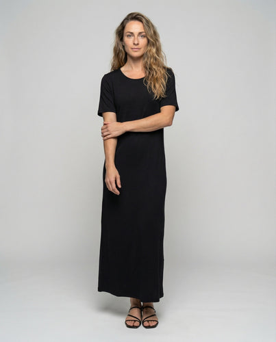 Damen knöchellanges Jersey-T-Shirt-Kleid