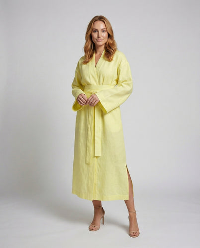 Damen Klassische Bindegürtel Morgenmantel-Kimono