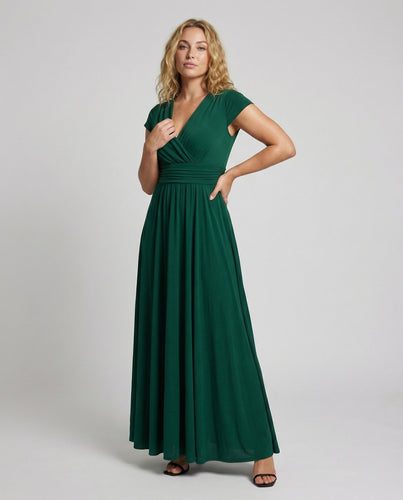 Damen Bodenlange Gala Mischgewebe Gala-Maxikleid