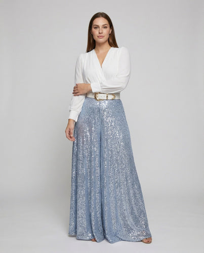Elegante Pailletten Mischgewebe Gala-Ensemble