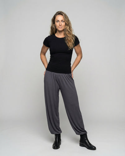 Damen Ethnische V-Taillenbund Jersey Haremshose