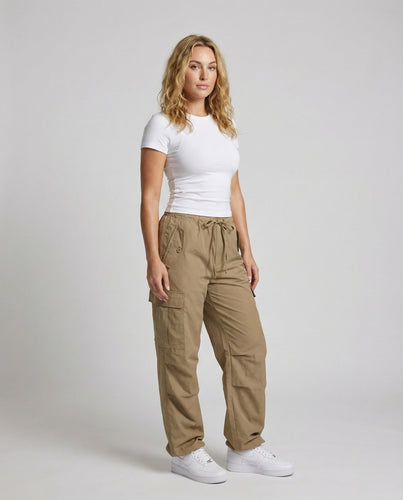 Damen Funktionale Cargostil Mischgewebe Cargohose