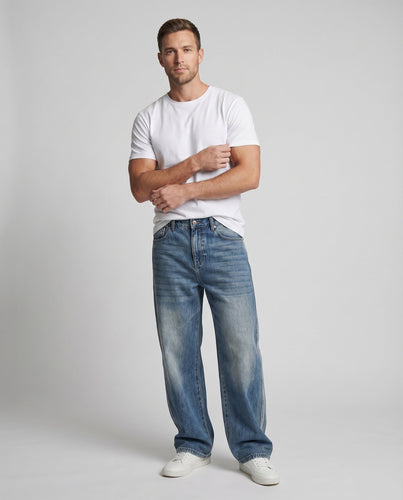 Herren Urbane Extraweites Bein Denim Relax-Jeans