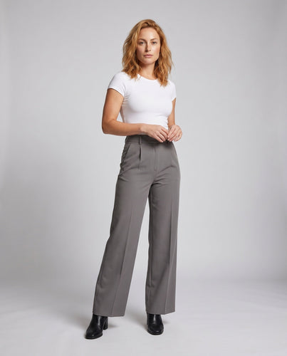 Damen Hochtaillierte weite Hose
