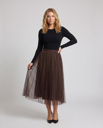 Damen Tüllrock mit voluminös schwingendem Design