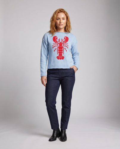 Damen modisches Strickoberteil mit Krebs-Motiv Drune