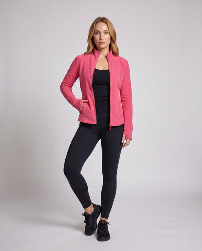 Damen Fleece-Sportjacke mit hoher Wärmespeicherung und Daumenlöchern Drune