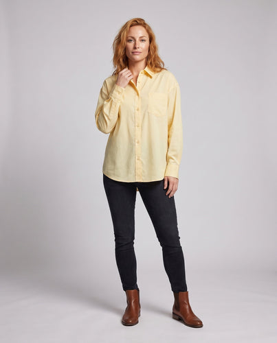 Damen Oversized Bluse mit klassischen Details Drune