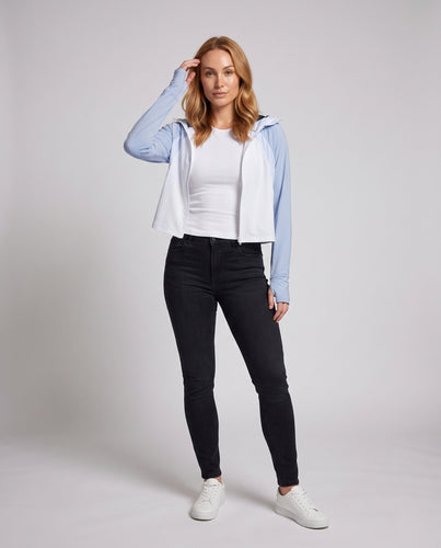 Damen atmungsaktive Sportjacke mit reflektierendem Kapuzendesign und innovativer Feuchtigkeitsregulierung Drune