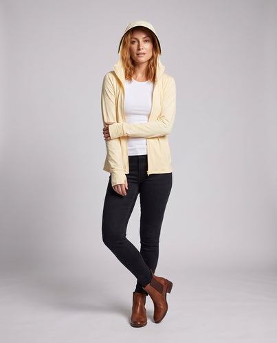 Damen atmungsaktive Sportjacke mit verstaubarer Kapuze Drune