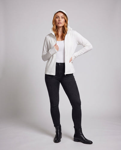 Damen Funktionsjacke mit atmungsaktiven Einsätzen und innovativem Kapuzendesign Drune