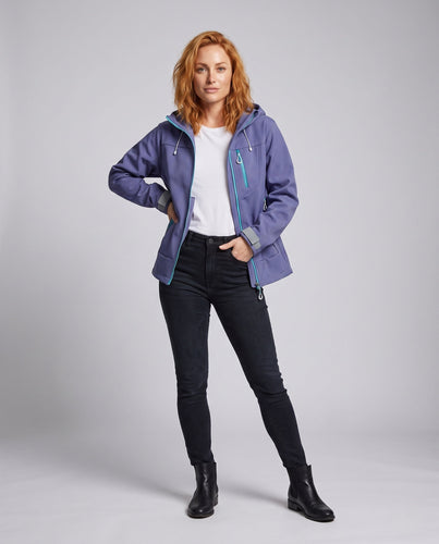 Damen isolierte Funktionsjacke mit hoher Atmungsaktivität und verstellbarem Kapuzenkragen Drune