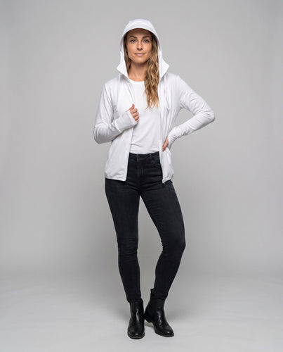 Damen leichte atmungsaktive Outdoor-Jacke mit reflektierendem Kapuzendesign Drune