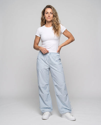 Damen leichte Cargo-Hose mit verstellbarem Bund und praktischen Taschen Drune