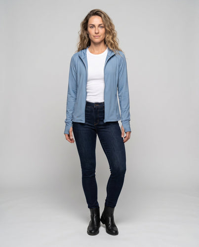 Damen leichte Funktionsjacke mit verstellbarer Kapuze Drune